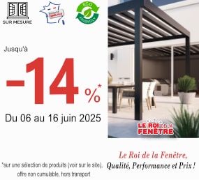 Promotion jusqu'à -14 % du 06 au 16 juin 2025 sur Le Roi de la Fenêtre