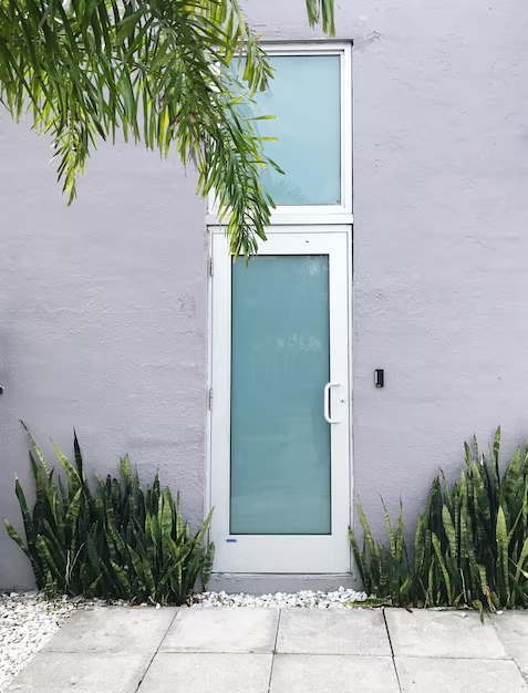 porte d'entrée vitrée pvc​