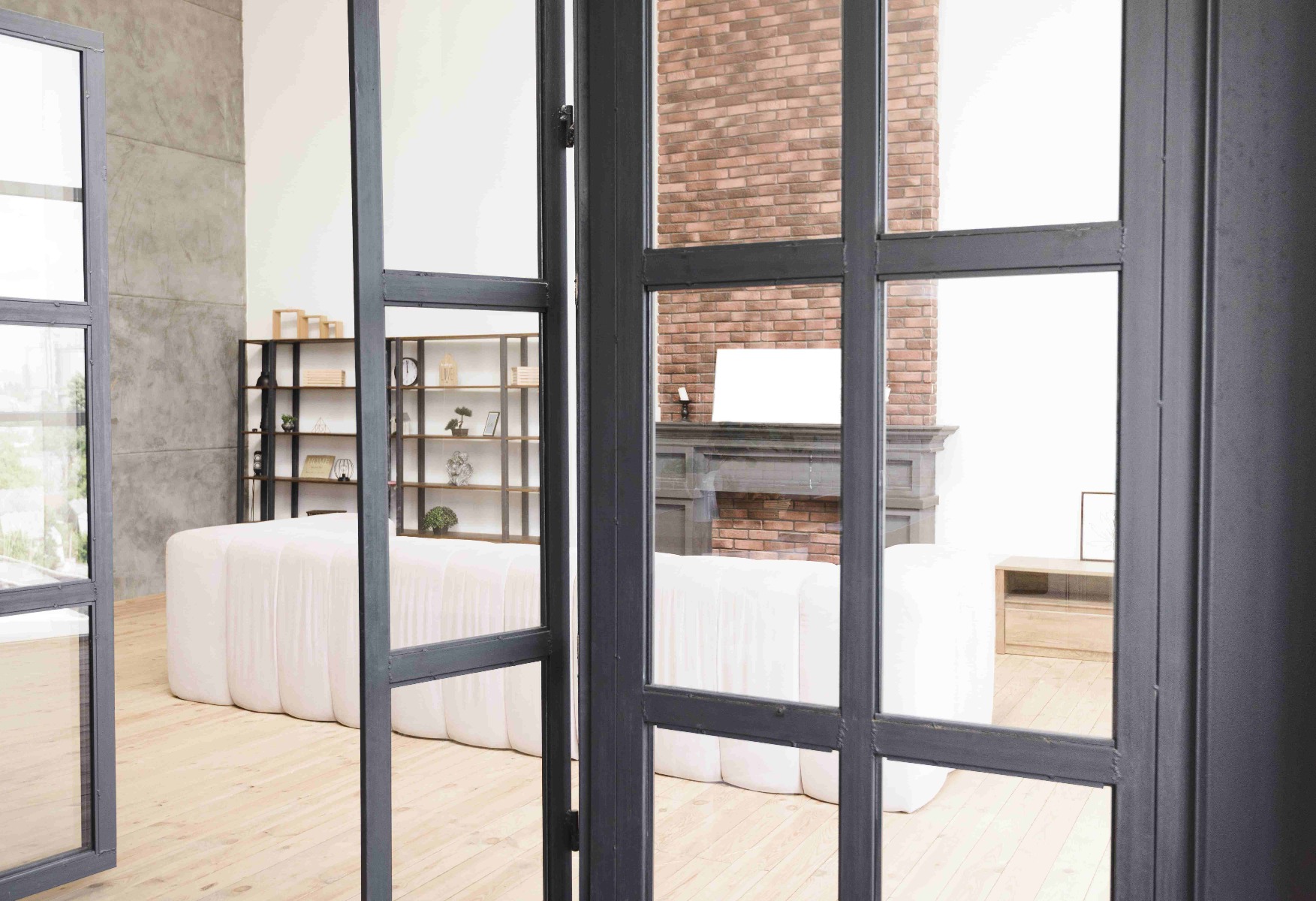 porte fenetre 3 vantaux aluminium anthracite