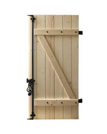 volet lames en bois battant