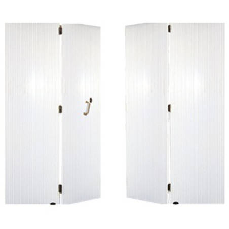 Porte de garage PVC à 4 vantaux